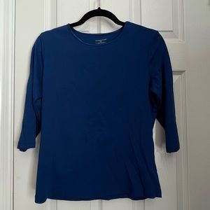 Christopher & Banks - PL 3/4 Top - Royal Blue